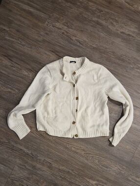 GAP Ivory Button-Front Women's Cardigan